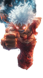 Sun God Nika Punch V2 Vinyl Car Decal Sticker – Waterproof & UV-Resistant 8"