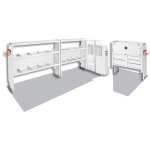Weather Guard Van Storage System Kit 600-8122L Cable/Plumber Package; White Weather Guard Van Storage System Kit 600-8122L Cable/Plumber Package; White