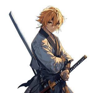 Anime Swordsman V7 Vinyl Car Decal Sticker – Waterproof & UV-Resistant 8" Anime Swordsman V7 Vinyl Car Decal Sticker – Waterproof & UV-Resistant 8"