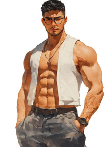 Angry Shy Manga Man Vinyl Car Decal Sticker – Waterproof & UV-Resistant 8"