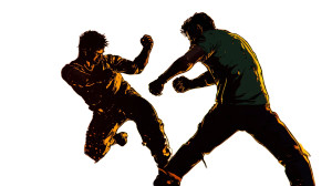 Arena Fight Scene Vinyl Car Decal Sticker – Waterproof & UV-Resistant 8"