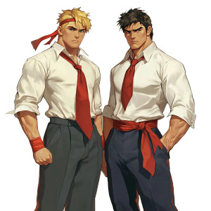 Street Fighter Duo V6 Vinyl Car Decal Sticker – Waterproof & UV-Resistant 8"