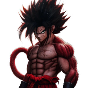 Goku Super Saiyan 4 V2 Vinyl Car Decal Sticker – Waterproof & UV-Resistant 8"