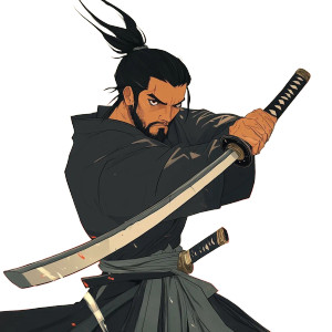 Samurai Jack Slash Vinyl Car Decal Sticker – Waterproof & UV-Resistant 8"