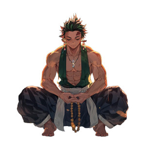 Gyomei Himejima Portrait Vinyl Car Decal Sticker – Waterproof & UV-Resistant 8"