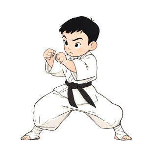 Karate Boy Cartoon Vinyl Car Decal Sticker – Waterproof & UV-Resistant 8" Karate Boy Cartoon Vinyl Car Decal Sticker – Waterproof & UV-Resistant 8"
