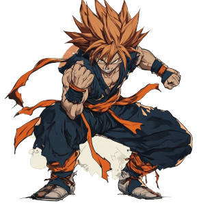 Super Saiyan Goku V7 Vinyl Car Decal Sticker – Waterproof & UV-Resistant 8"