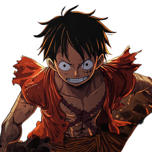 Luffy Miyazaki Style V2 Vinyl Car Decal Sticker – Waterproof & UV-Resistant 8"