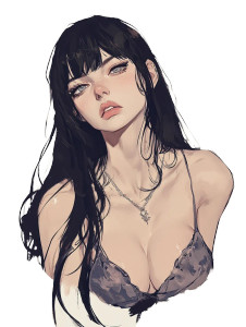 Disapproving Anime Girl V3 Vinyl Car Decal Sticker – Waterproof & UV-Resistant 8"