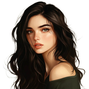 Graphic Design Girl Vinyl Car Decal Sticker – Waterproof & UV-Resistant 8"