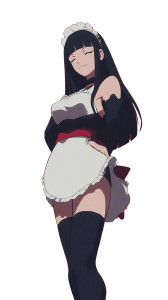 Hinata In Maid Dress Vinyl Car Decal Sticker – Waterproof & UV-Resistant 8"