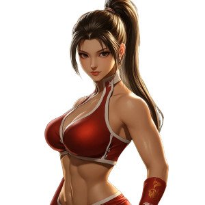 Mai Shiranui Portrait Vinyl Car Decal Sticker – Waterproof & UV-Resistant 8"