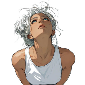 Anime Curious Female Vinyl Car Decal Sticker – Waterproof & UV-Resistant 8"