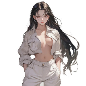 Korean Jujutsu Girl V2 Vinyl Car Decal Sticker – Waterproof & UV-Resistant 8"