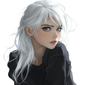 White-Haired Anime Girl V2 Vinyl Car Decal Sticker – Waterproof & UV-Resistant 8" White-Haired Anime Girl V2 Vinyl Car Decal Sticker – Waterproof & UV-Resistant 8"
