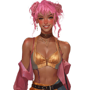 Pink-Skinned Woman Vinyl Car Decal Sticker – Waterproof & UV-Resistant 8"