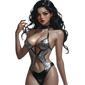 Dark Haired Djinn V3 Vinyl Car Decal Sticker – Waterproof & UV-Resistant 8"