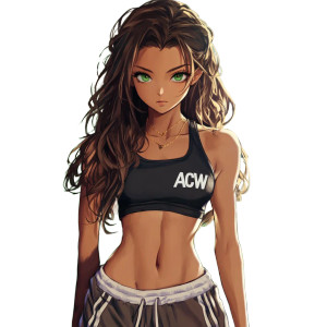 Anime Sports Girl V2 Vinyl Car Decal Sticker – Waterproof & UV-Resistant 8"