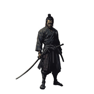 Samurai In Garden Vinyl Car Decal Sticker – Waterproof & UV-Resistant 8" Samurai In Garden Vinyl Car Decal Sticker – Waterproof & UV-Resistant 8"