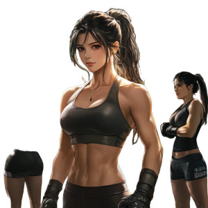 Tifa Fitness Model Vinyl Car Decal Sticker – Waterproof & UV-Resistant 8"