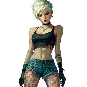 Gothic Gta Girl Vinyl Car Decal Sticker – Waterproof & UV-Resistant 8"