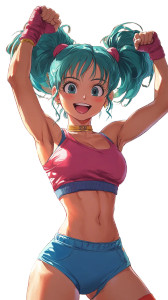 Bulma Dancing Vinyl Car Decal Sticker – Waterproof & UV-Resistant 8" Bulma Dancing Vinyl Car Decal Sticker – Waterproof & UV-Resistant 8"
