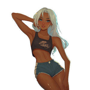 Playful Laundromat Girl Vinyl Car Decal Sticker – Waterproof & UV-Resistant 8"