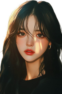 Webtoon Style Portrait Vinyl Car Decal Sticker – Waterproof & UV-Resistant 8"