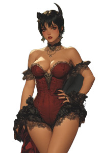 Fat Morrigan Art Vinyl Car Decal Sticker – Waterproof & UV-Resistant 8"