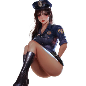 Police Girl Vinyl Car Decal Sticker – Waterproof & UV-Resistant 8" Police Girl Vinyl Car Decal Sticker – Waterproof & UV-Resistant 8"