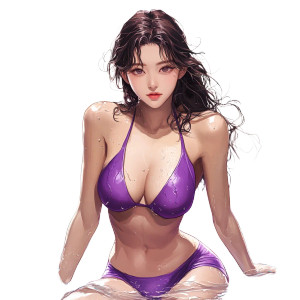 Hot Korean Girl V4 Vinyl Car Decal Sticker – Waterproof & UV-Resistant 8"