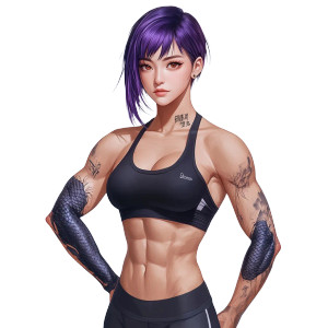 Athletic Multifaceted Woman V2 Vinyl Car Decal Sticker – Waterproof & UV-Resistant 8"