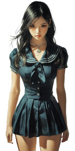 Asian Female Uniform V2 Vinyl Car Decal Sticker – Waterproof & UV-Resistant 8" Asian Female Uniform V2 Vinyl Car Decal Sticker – Waterproof & UV-Resistant 8"