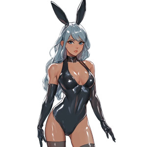 Cool Anime Bunny Vinyl Car Decal Sticker – Waterproof & UV-Resistant 8"