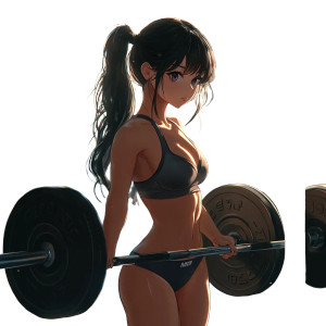 Anime Gym Girl V6 Vinyl Car Decal Sticker – Waterproof & UV-Resistant 8"