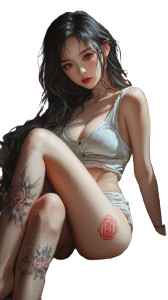 Yang Mi Portrait Vinyl Car Decal Sticker – Waterproof & UV-Resistant 8"