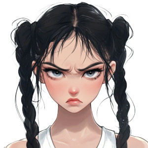 Angry Anime Lady V2 Vinyl Car Decal Sticker – Waterproof & UV-Resistant 8" Angry Anime Lady V2 Vinyl Car Decal Sticker – Waterproof & UV-Resistant 8"