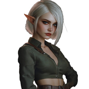 Half-Elf Female Vinyl Car Decal Sticker – Waterproof & UV-Resistant 8" Half-Elf Female Vinyl Car Decal Sticker – Waterproof & UV-Resistant 8"