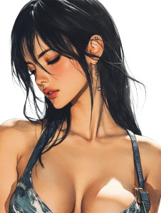 90S Anime Girl V15 Vinyl Car Decal Sticker – Waterproof & UV-Resistant 8"