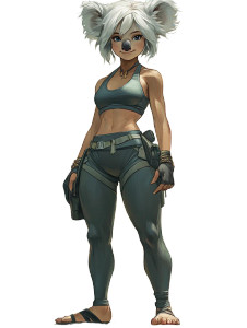 Koala-Human Superhero Vinyl Car Decal Sticker – Waterproof & UV-Resistant 8"