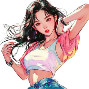 K-Pop Dancing Student V3 Vinyl Car Decal Sticker – Waterproof & UV-Resistant 8"