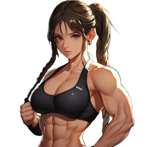 Anime Muscular Girl V2 Vinyl Car Decal Sticker – Waterproof & UV-Resistant 8" Anime Muscular Girl V2 Vinyl Car Decal Sticker – Waterproof & UV-Resistant 8"