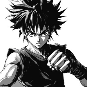 Young Anime Fighter Vinyl Car Decal Sticker – Waterproof & UV-Resistant 8" Young Anime Fighter Vinyl Car Decal Sticker – Waterproof & UV-Resistant 8"