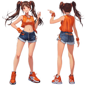 Cheerful Sporty Girl Vinyl Car Decal Sticker – Waterproof & UV-Resistant 8"