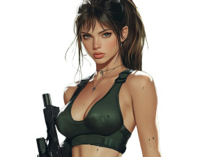 Cyberpunk Lara Croft Vinyl Car Decal Sticker – Waterproof & UV-Resistant 8" Cyberpunk Lara Croft Vinyl Car Decal Sticker – Waterproof & UV-Resistant 8"