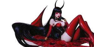 Goth Vampirella Art Vinyl Car Decal Sticker – Waterproof & UV-Resistant 8"