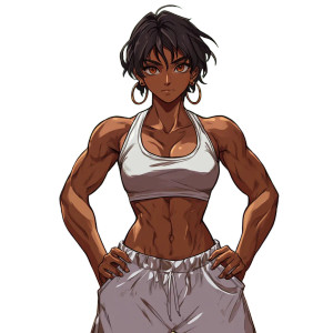 Muscular Tomboy Basketball Vinyl Car Decal Sticker – Waterproof & UV-Resistant 8"