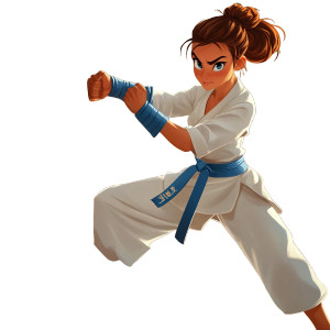 Karate Mom Kick Vinyl Car Decal Sticker – Waterproof & UV-Resistant 8"