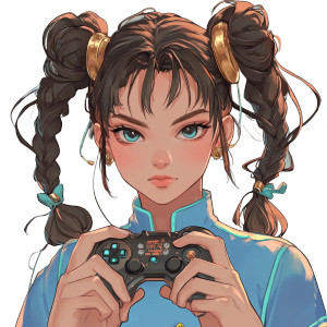 E-Girl Chunli Vinyl Car Decal Sticker – Waterproof & UV-Resistant 8"