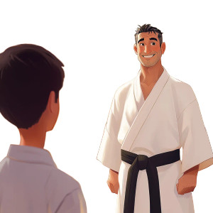 Sensei And Davi Vinyl Car Decal Sticker – Waterproof & UV-Resistant 8"